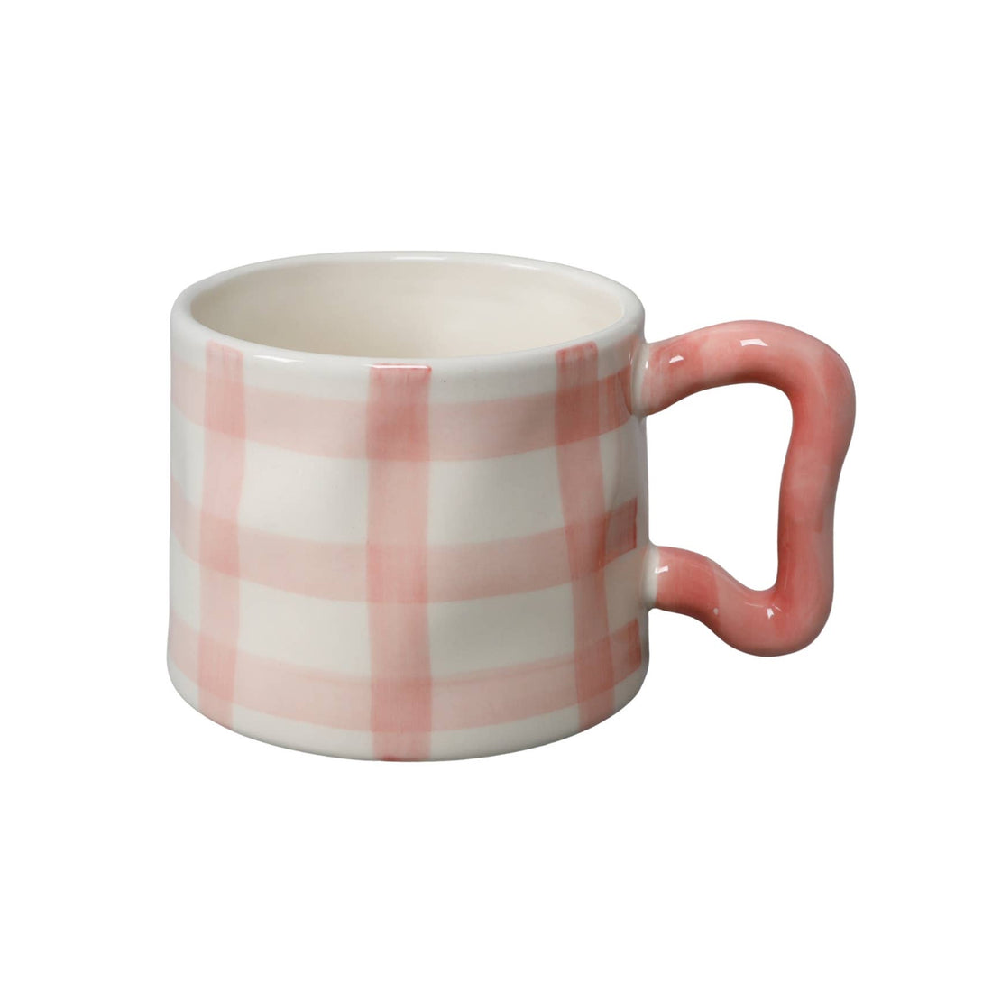 Artisan Checker 18 oz. Ceramic Mug