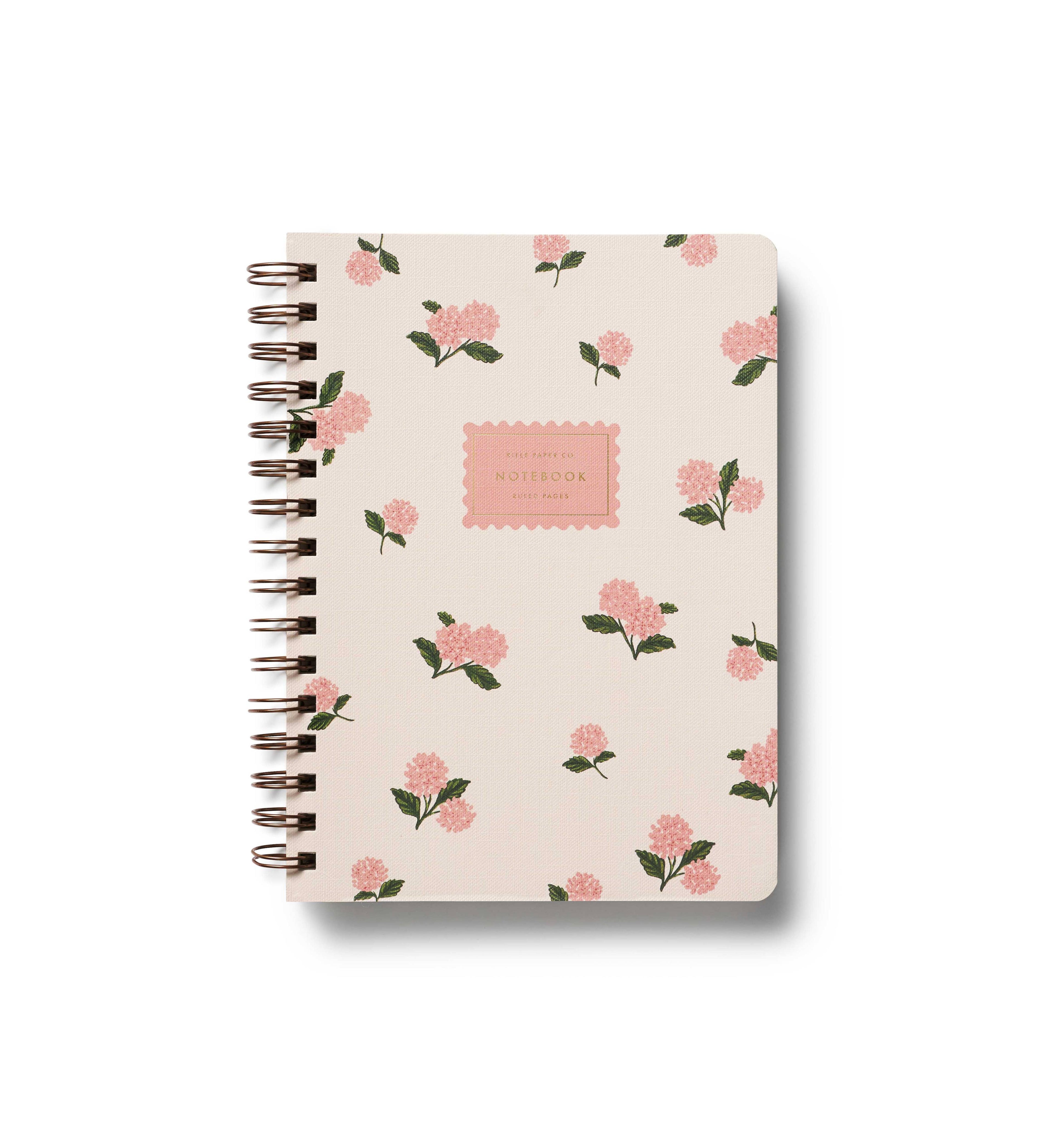 Rifle Paper: Pink Hydrangea Spiral Notebook