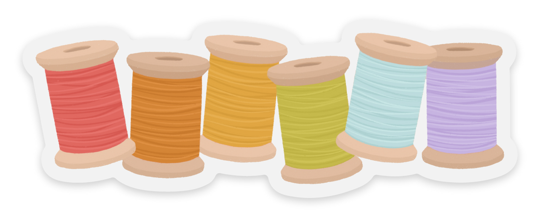 Rainbow Thread Sticker
