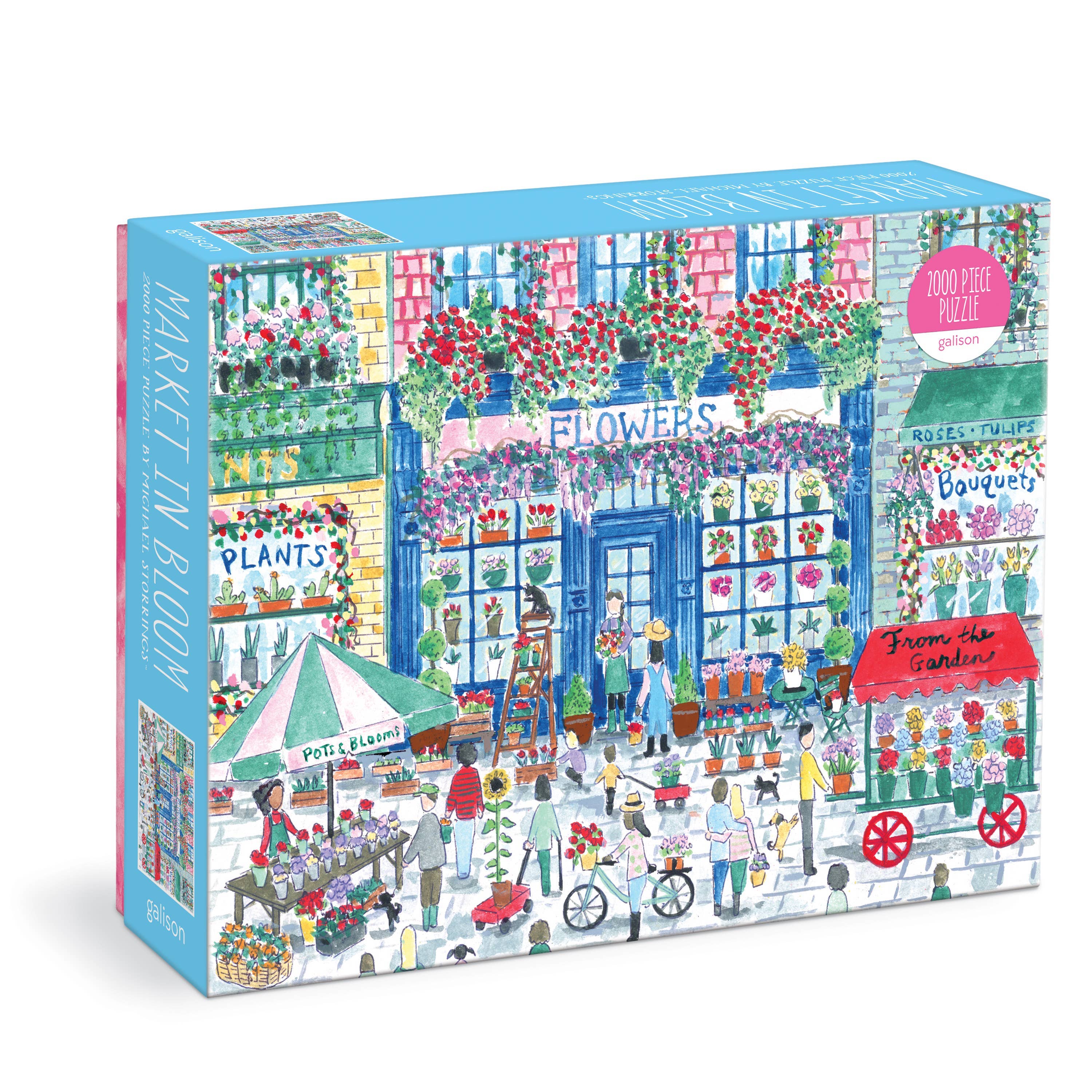 Galison: Michael Storrings Market in Bloom 2000 Piece Puzzle