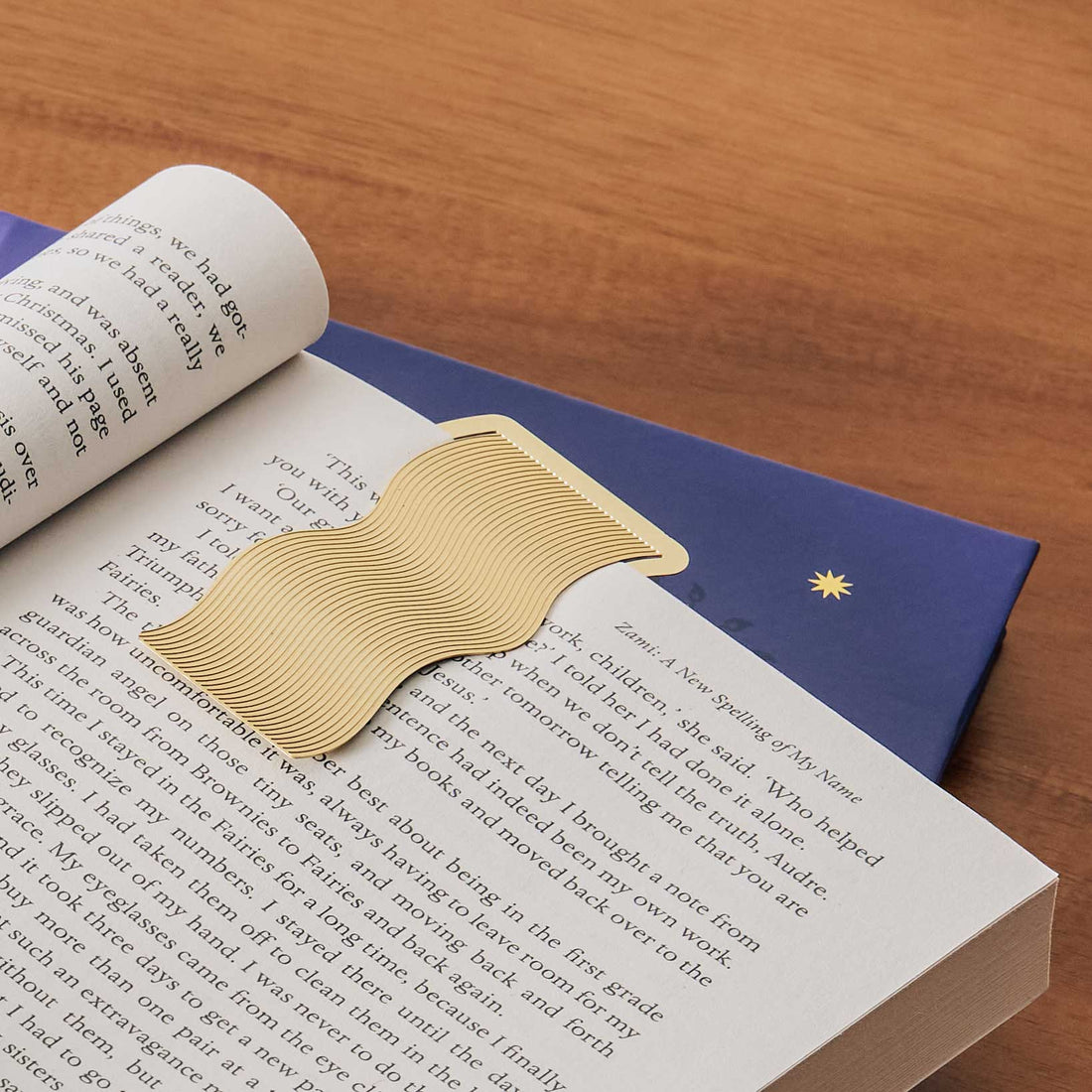 Wave Brass Bookmark