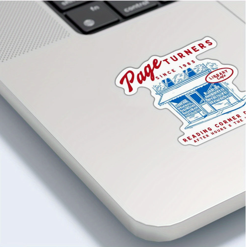 Page Turners Library Cafe Sticker