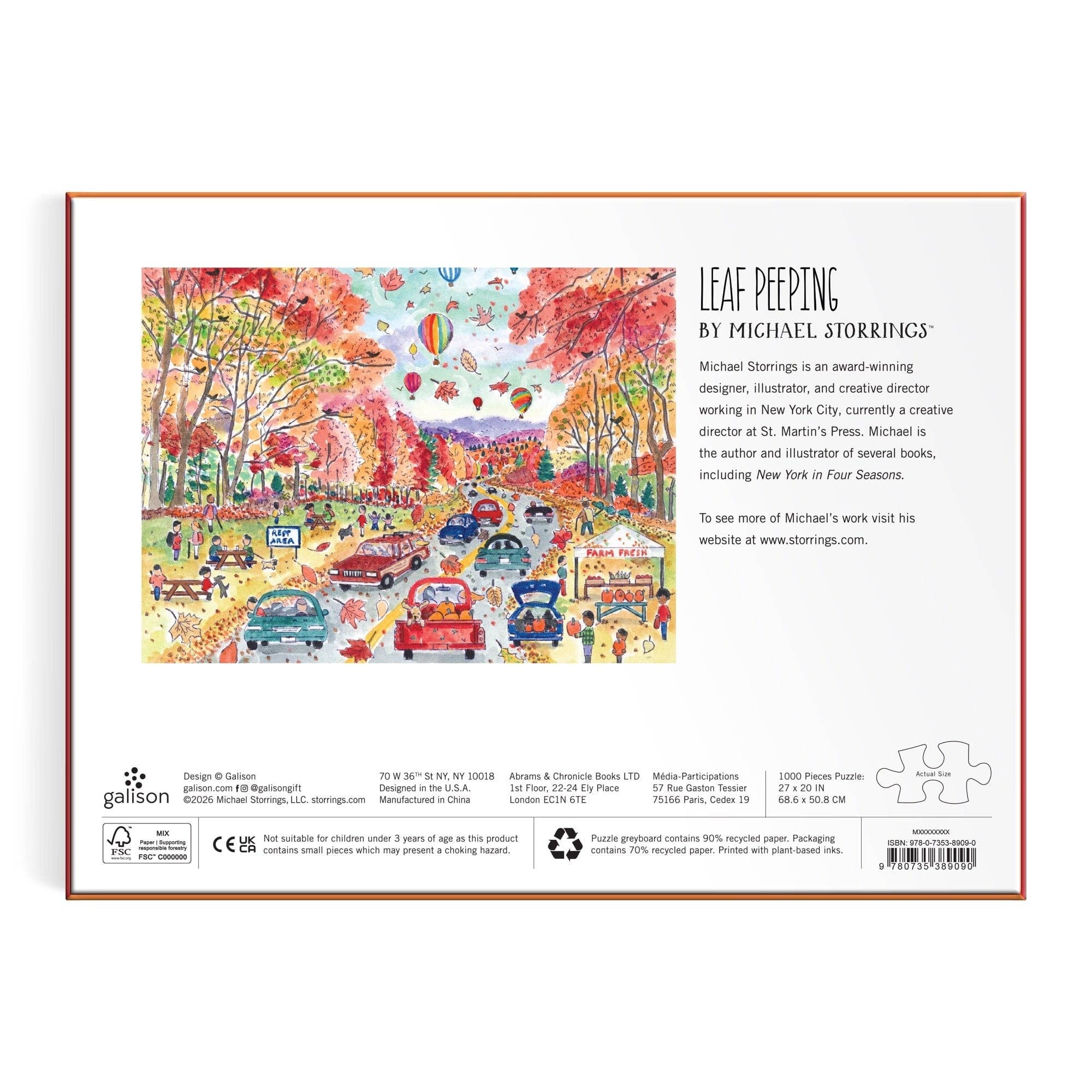 Galison: Michael Storrings Leaf Peeping 1000 Piece Puzzle