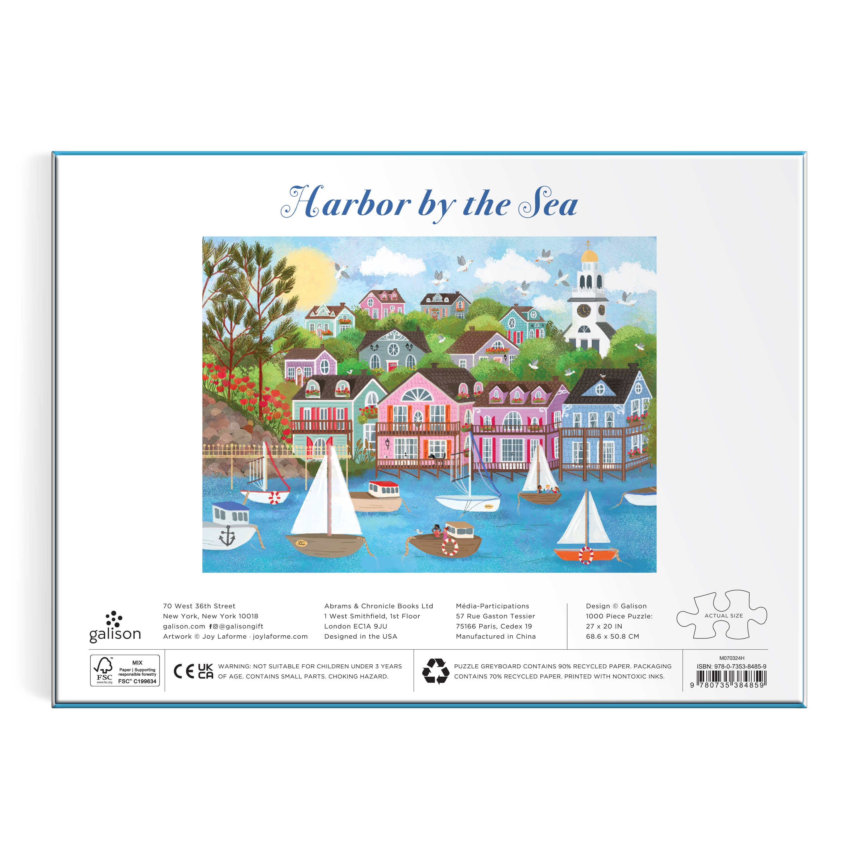 Galison: Joy Laforme Harbor by the Sea 1000 Piece Puzzle