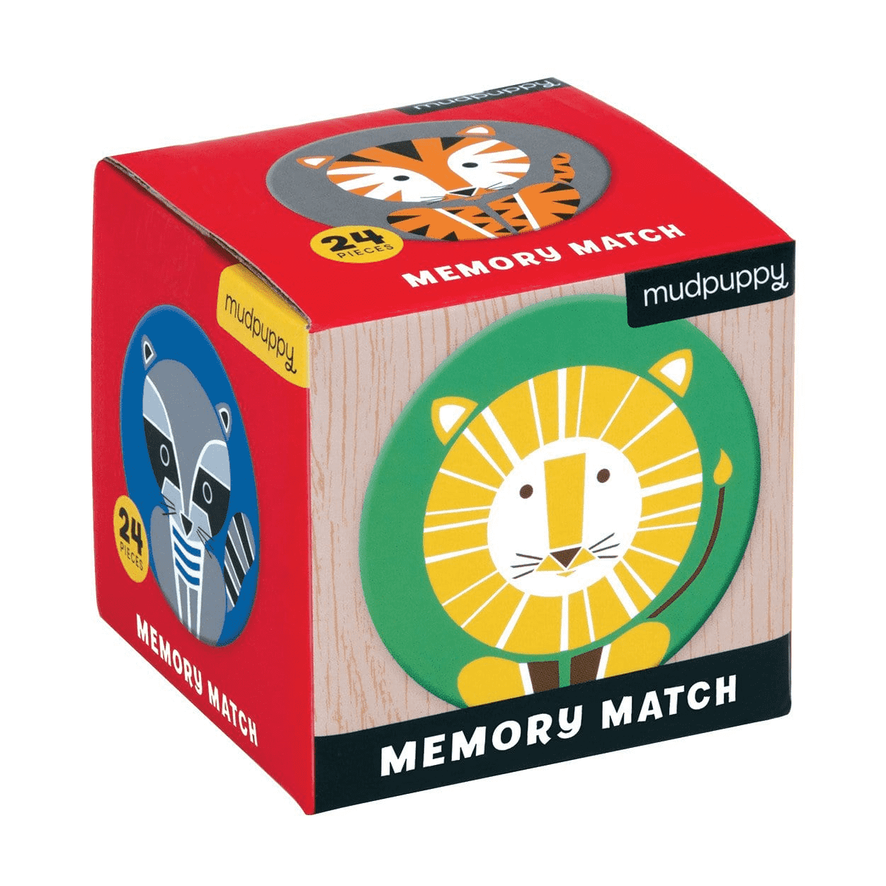 Mudpuppy: Geometric Animals Mini Memory Match Game