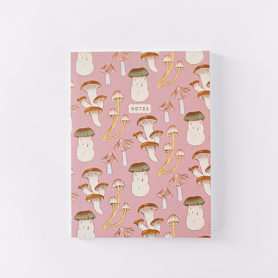 Pink Mushroom Pattern Softcover Notebook