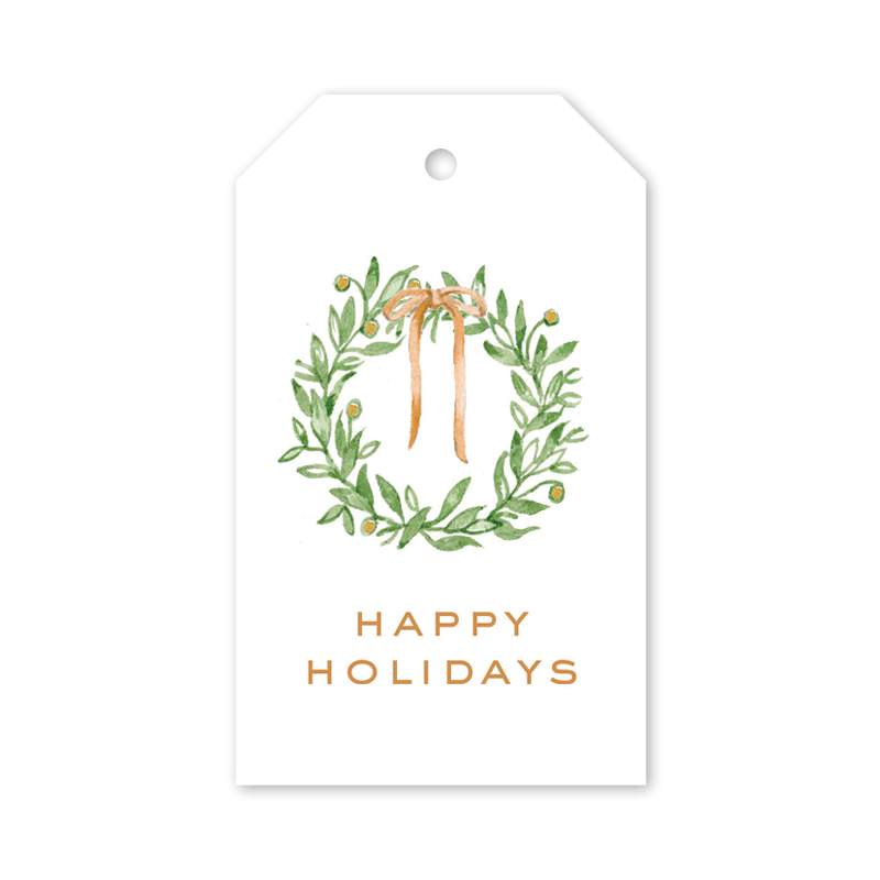 Flora Gold Holiday Gift Tags - Set of 8