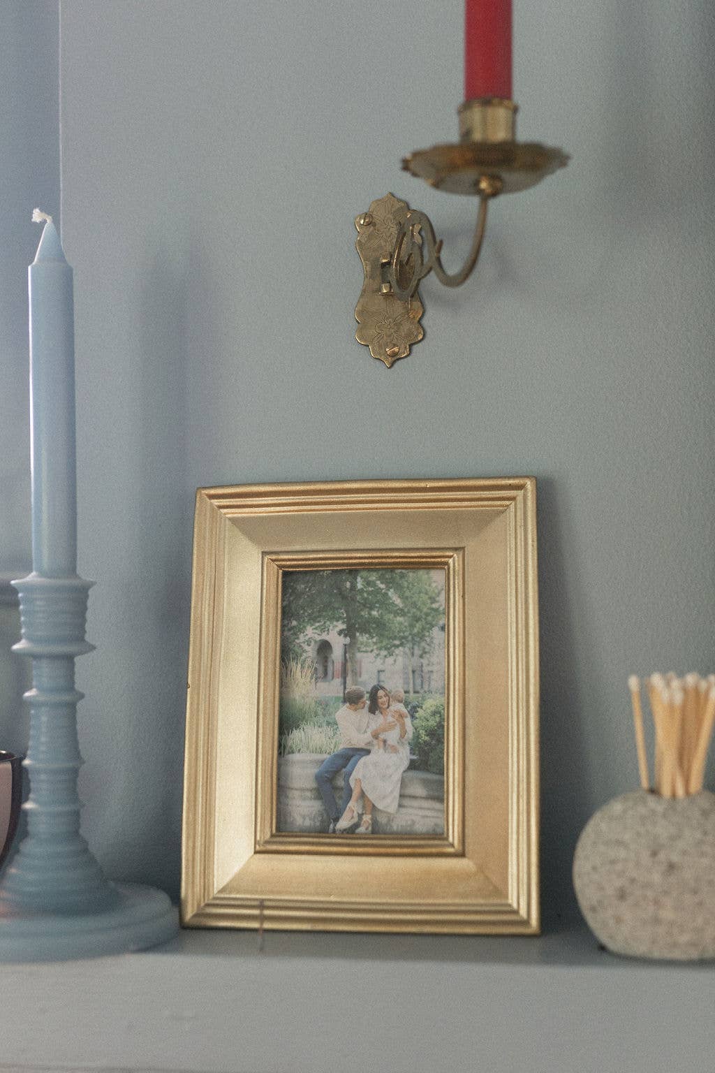 Double Rectangle Gold Photo Frame