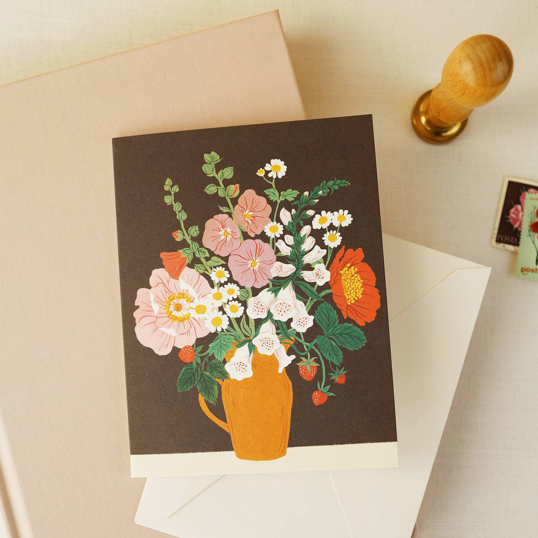 Clay Floral Vase Card
