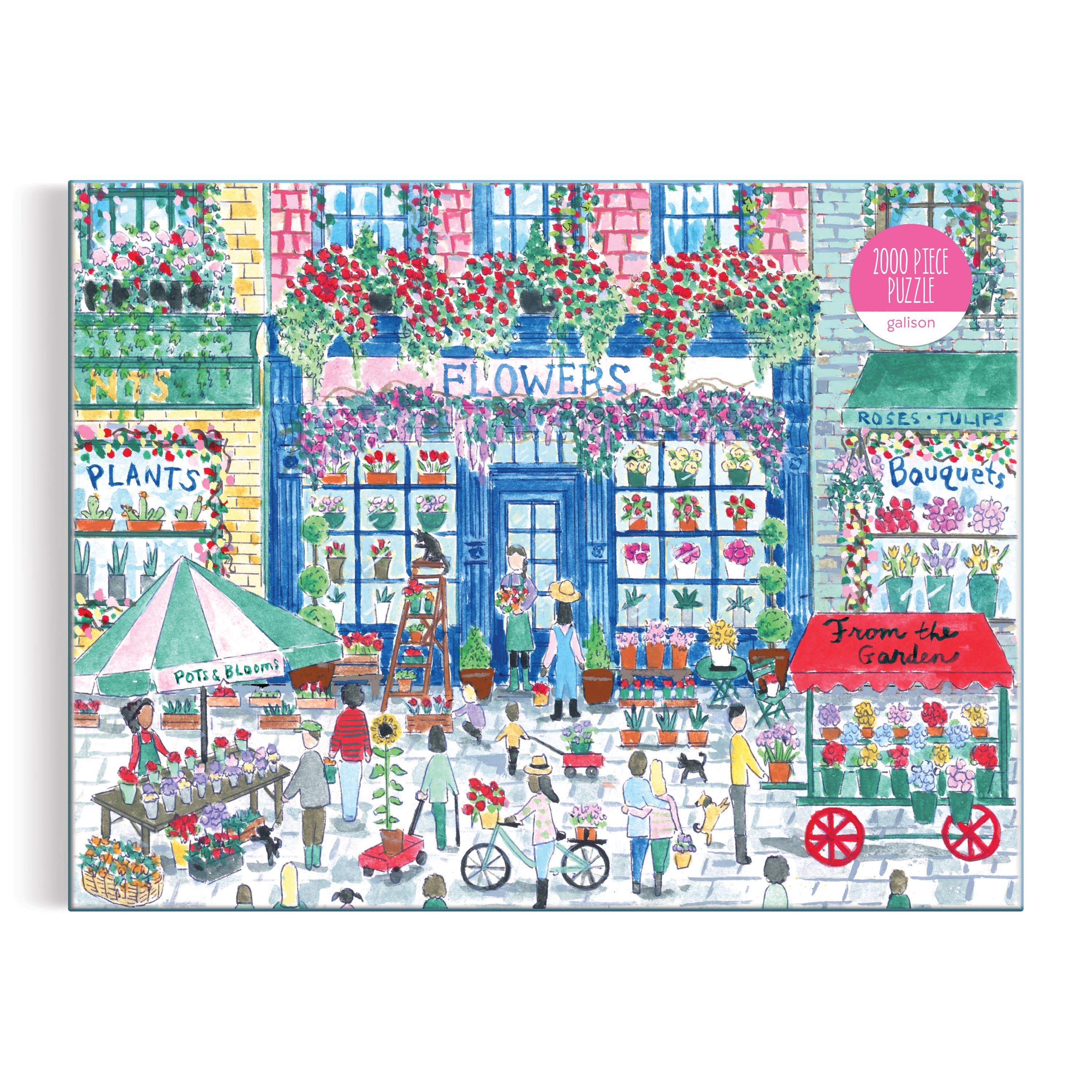 Galison: Michael Storrings Market in Bloom 2000 Piece Puzzle