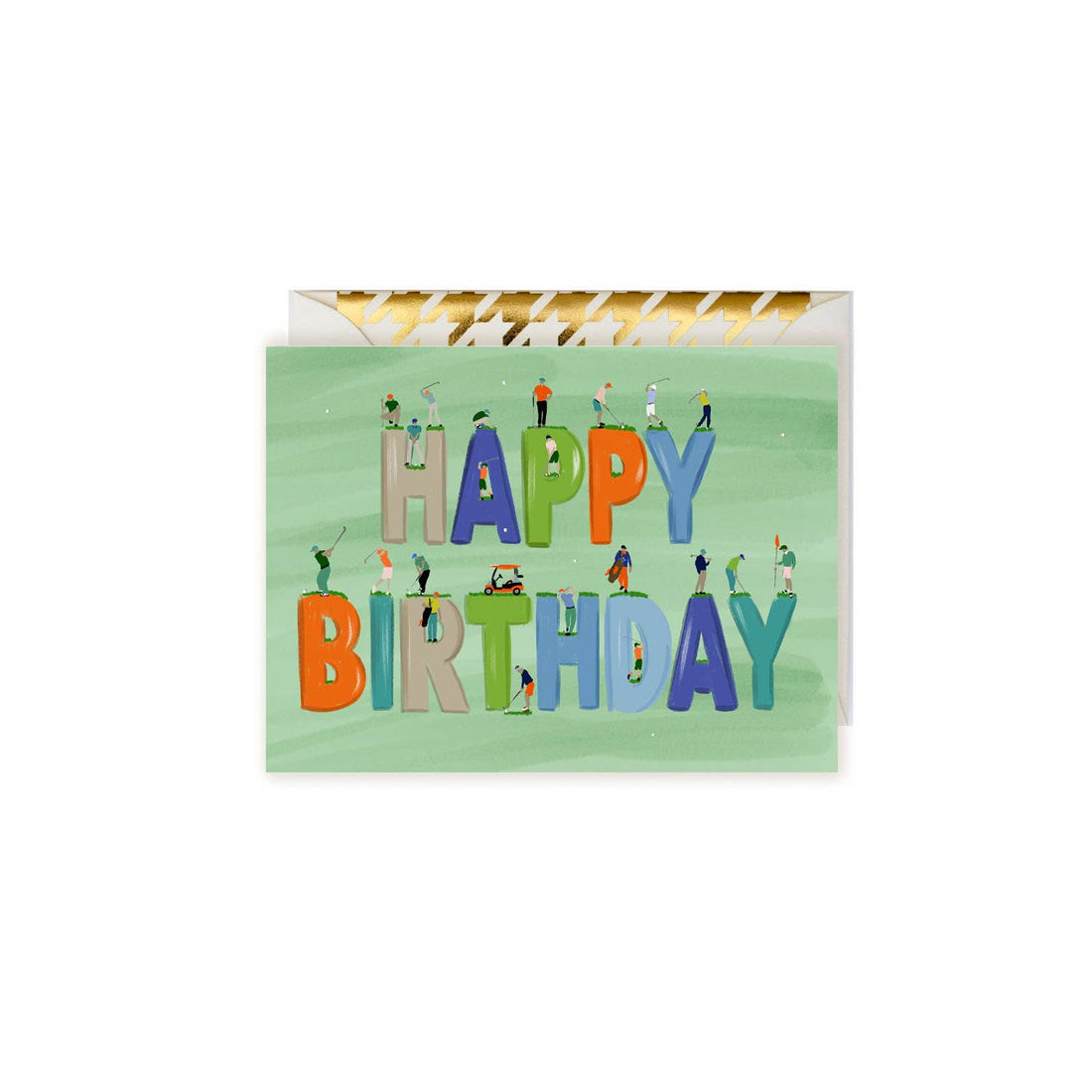 Happy Birthday Golfers Golf Greeting Card