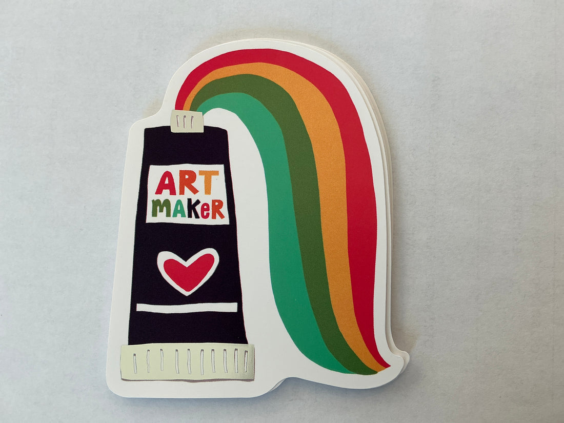 Art Maker Rainbow Paint Tube Sticker