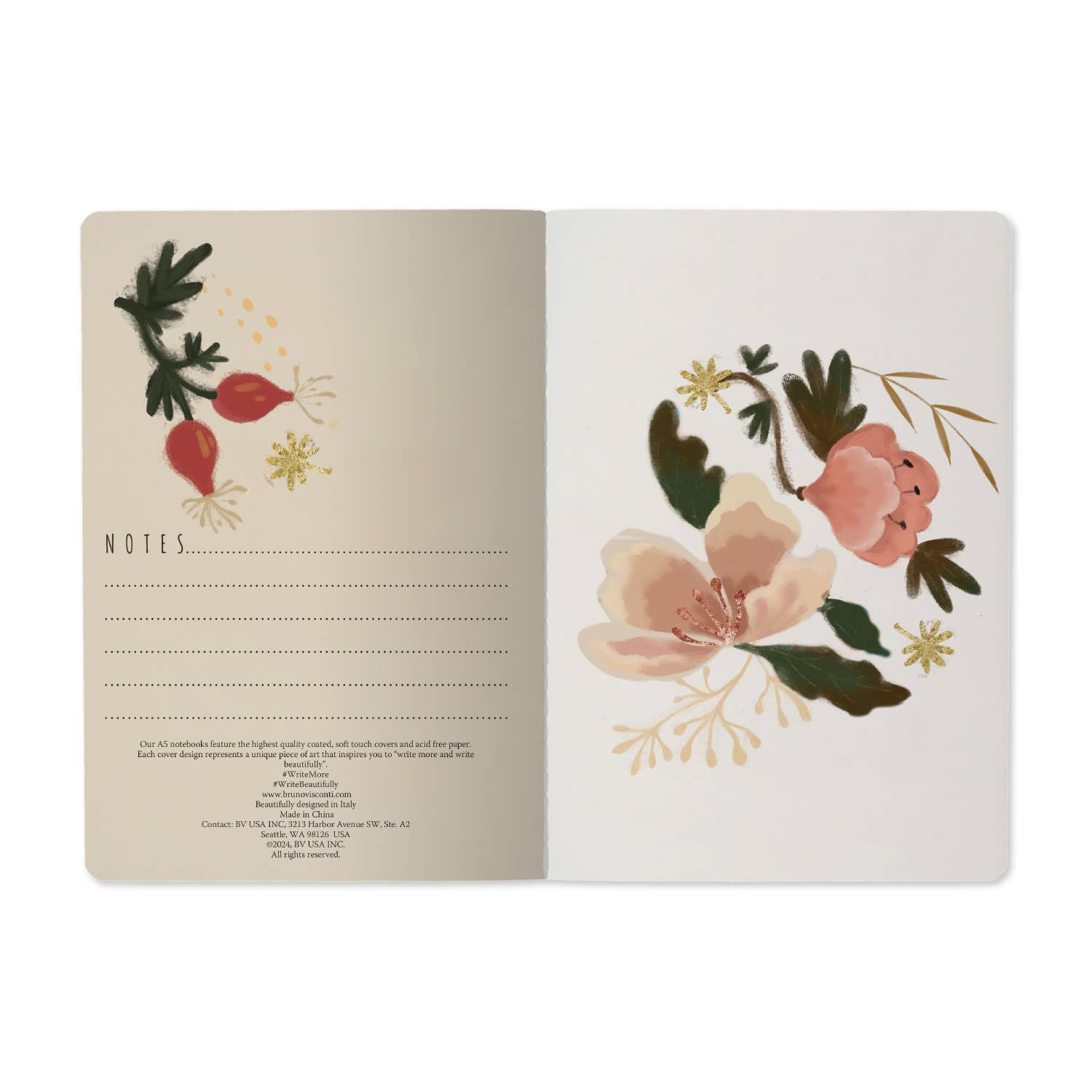 Bruno Visconti Bloom Flowers Notebook