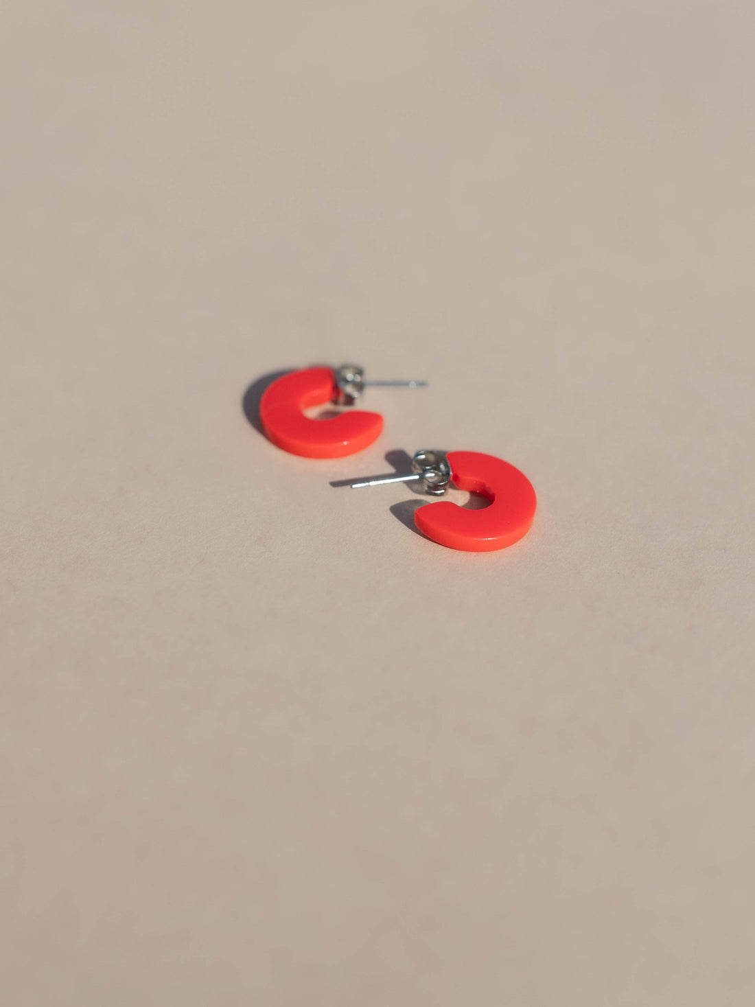 Red Hoop Earrings: Mali, Cherry