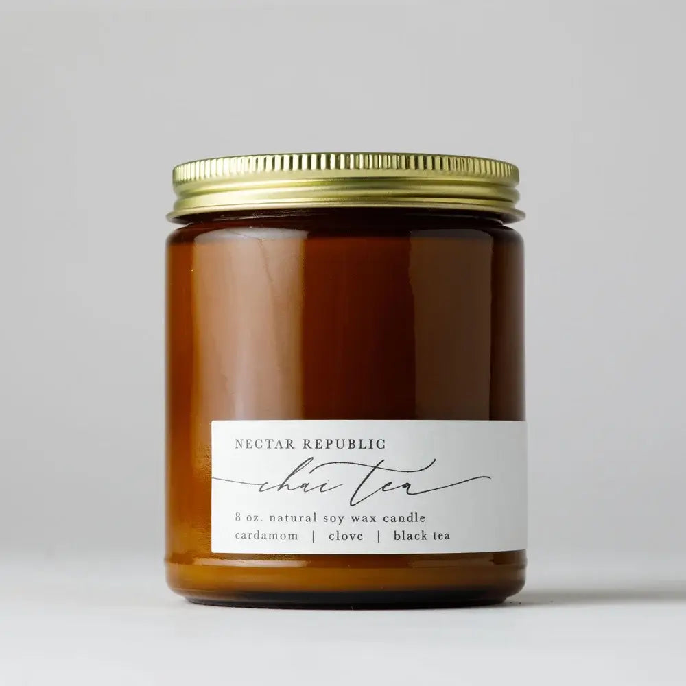 Chai Tea Jar Soy Candle | fall winter cozy spice