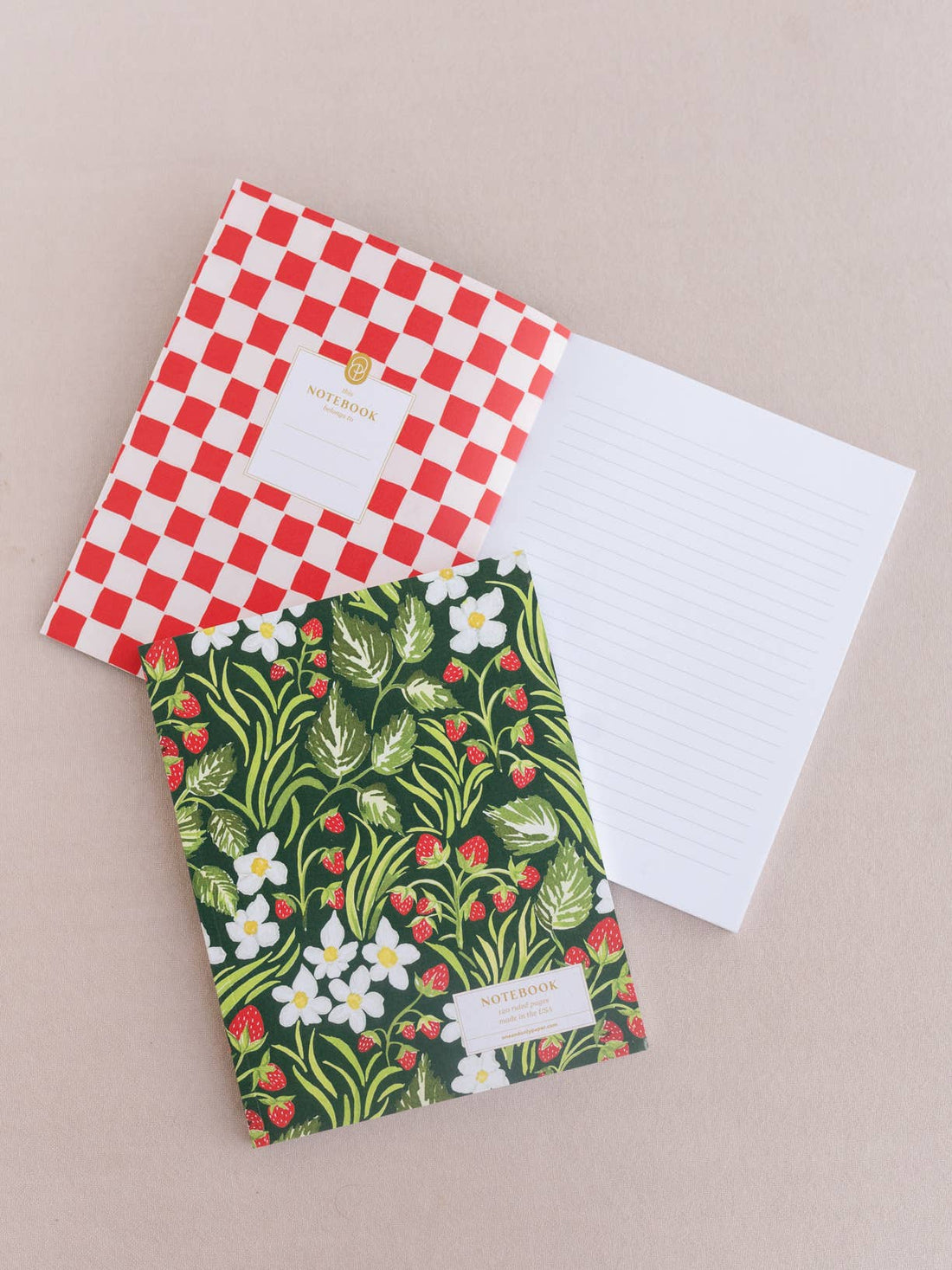 Wild Strawberry Perfect Bound Ruled Journal