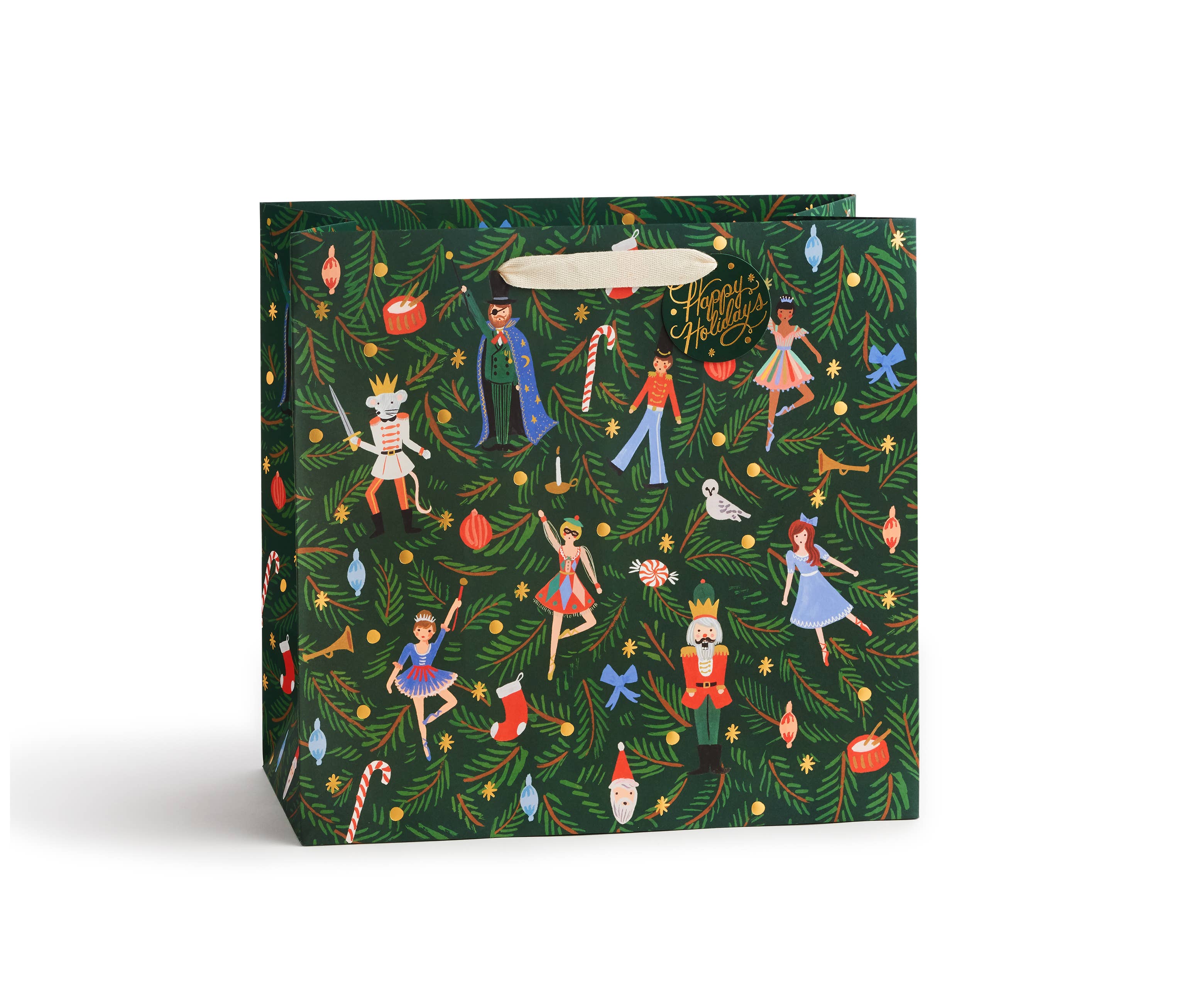 Nutcracker Gift Bag (Green Background)
