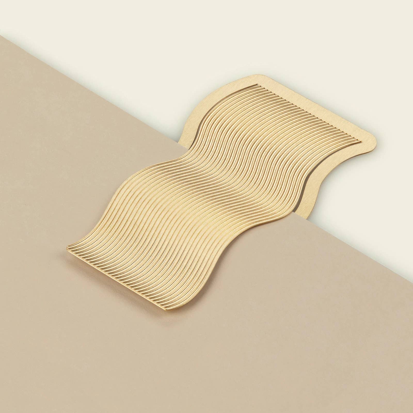 Wave Brass Bookmark