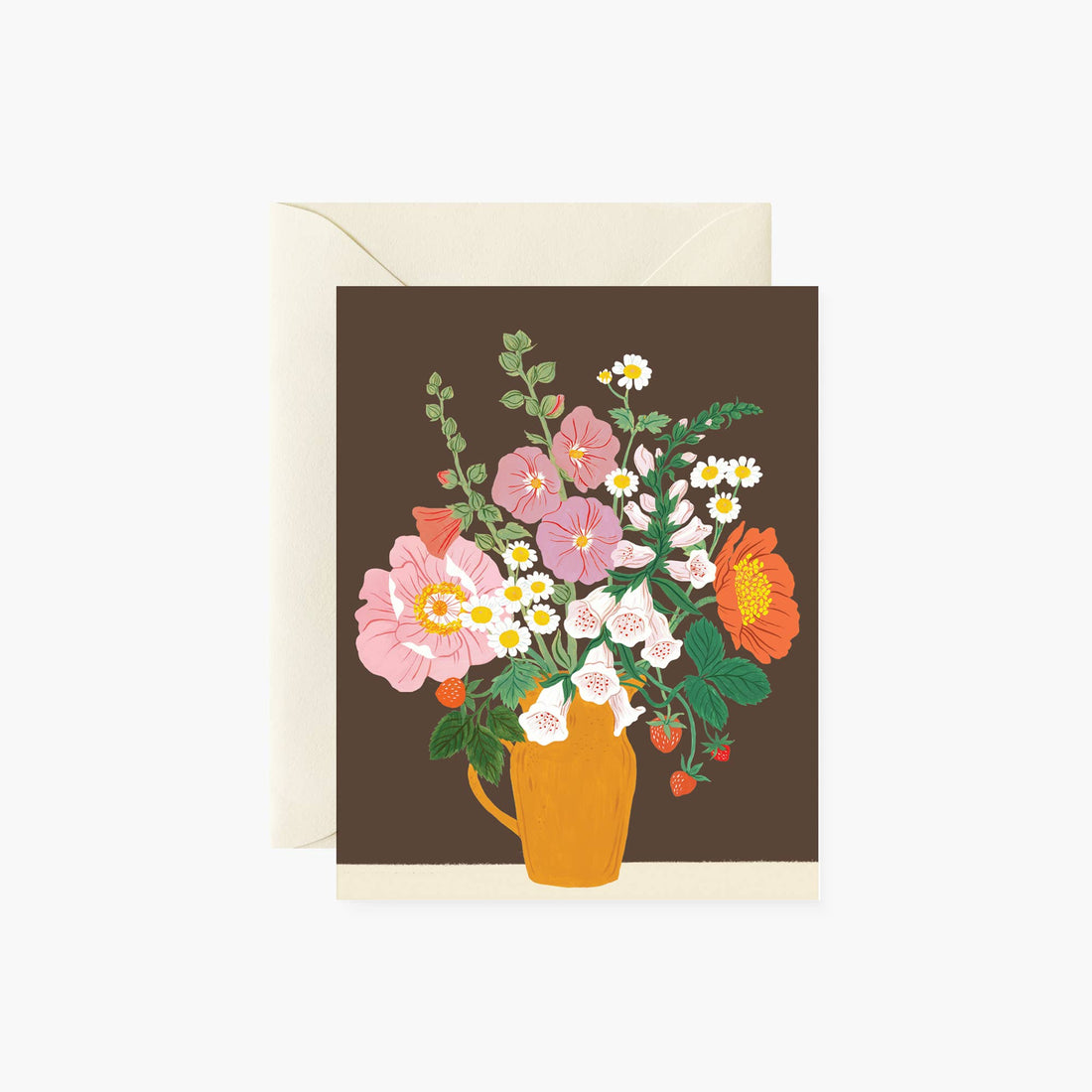 Clay Floral Vase Card