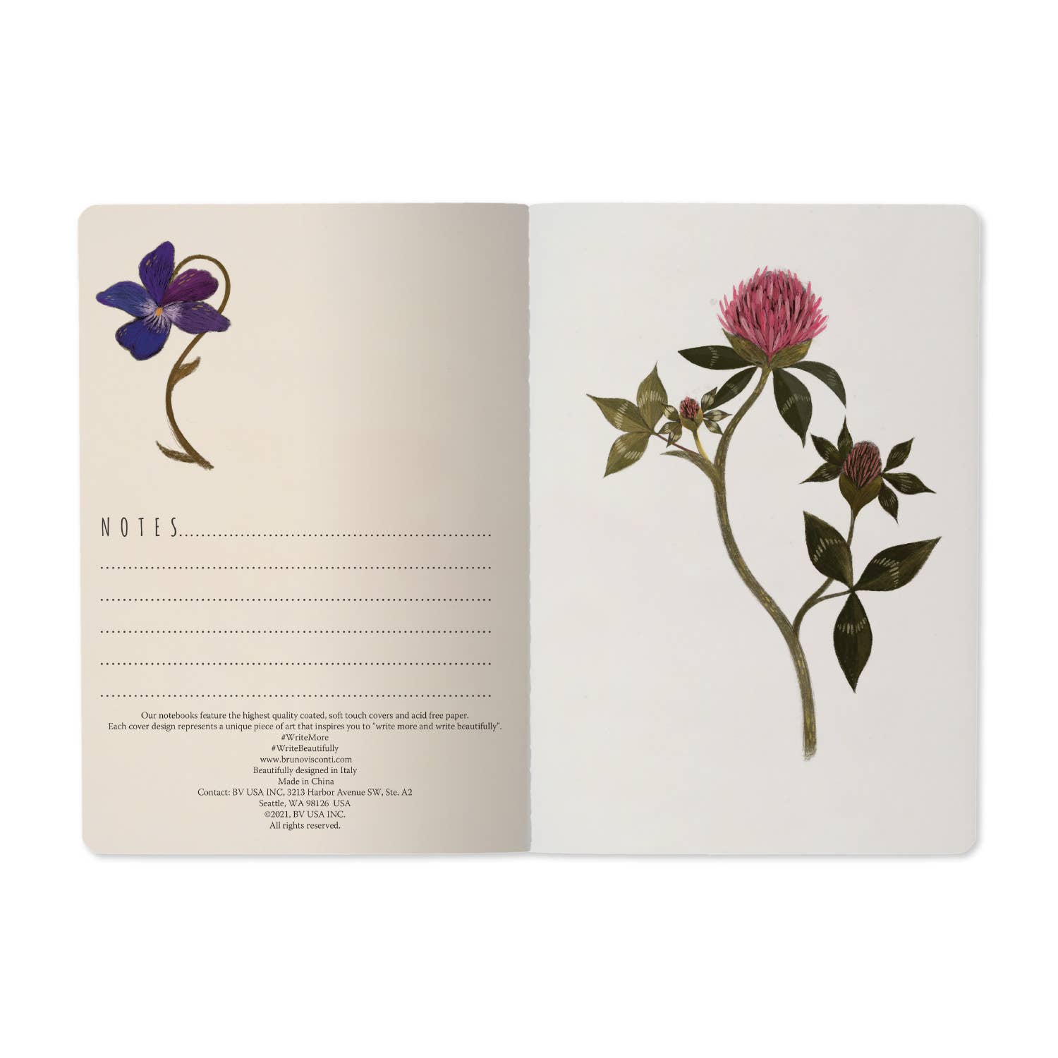 Bruno Visconti Symmetrical Flora Notebook