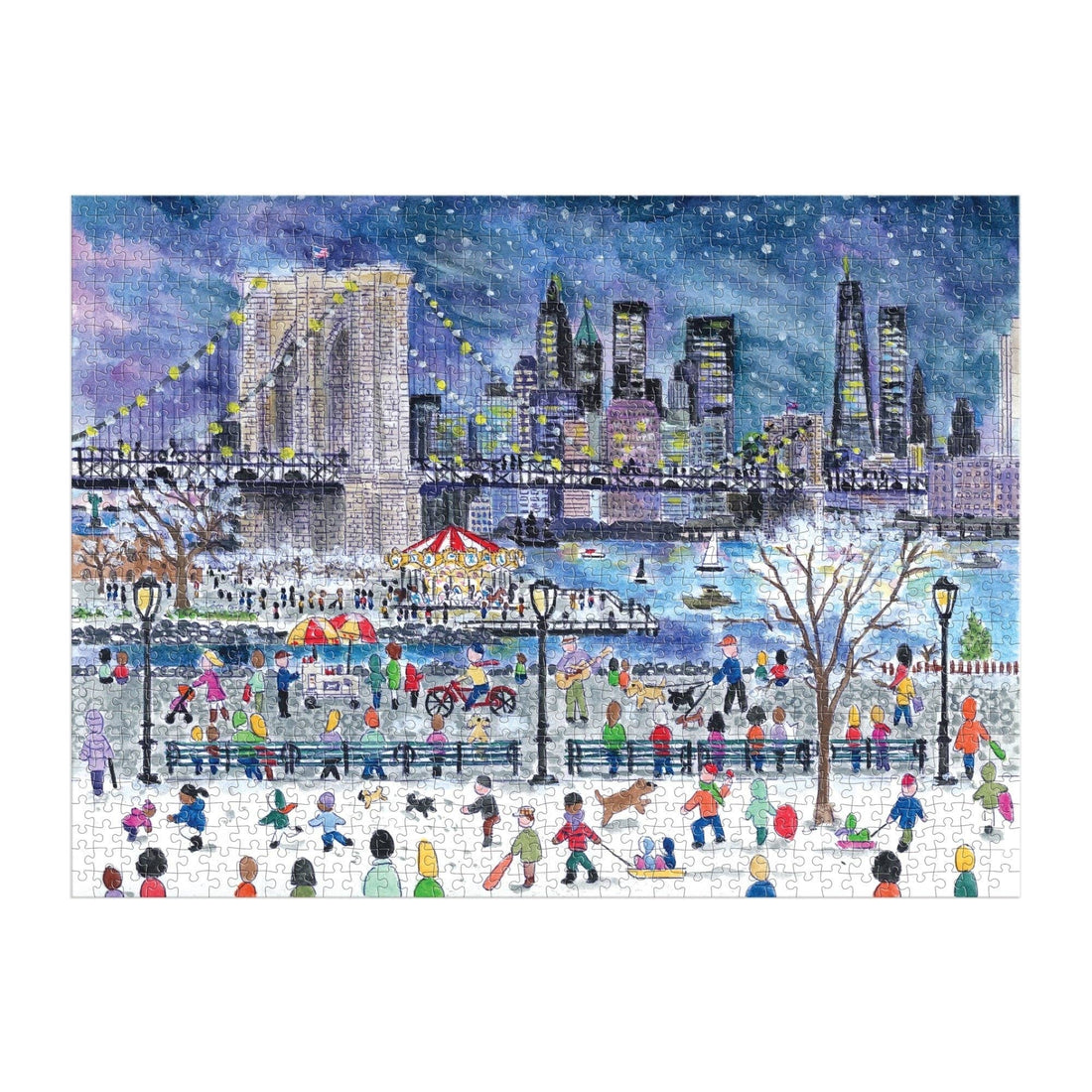 Michael Storrings Snowfall Over New York City 1000 Piece Puzzle