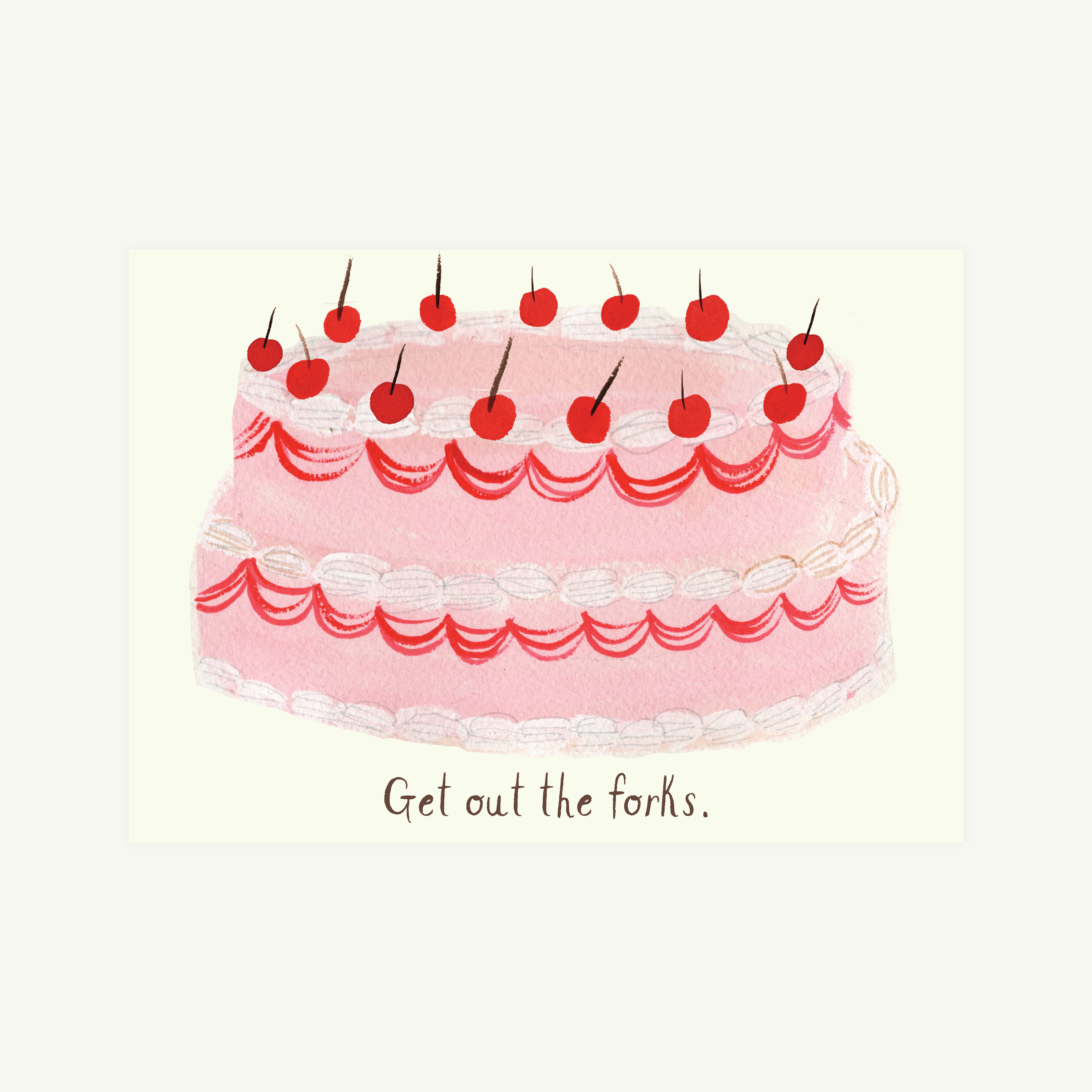 Forks Out Birthday Card