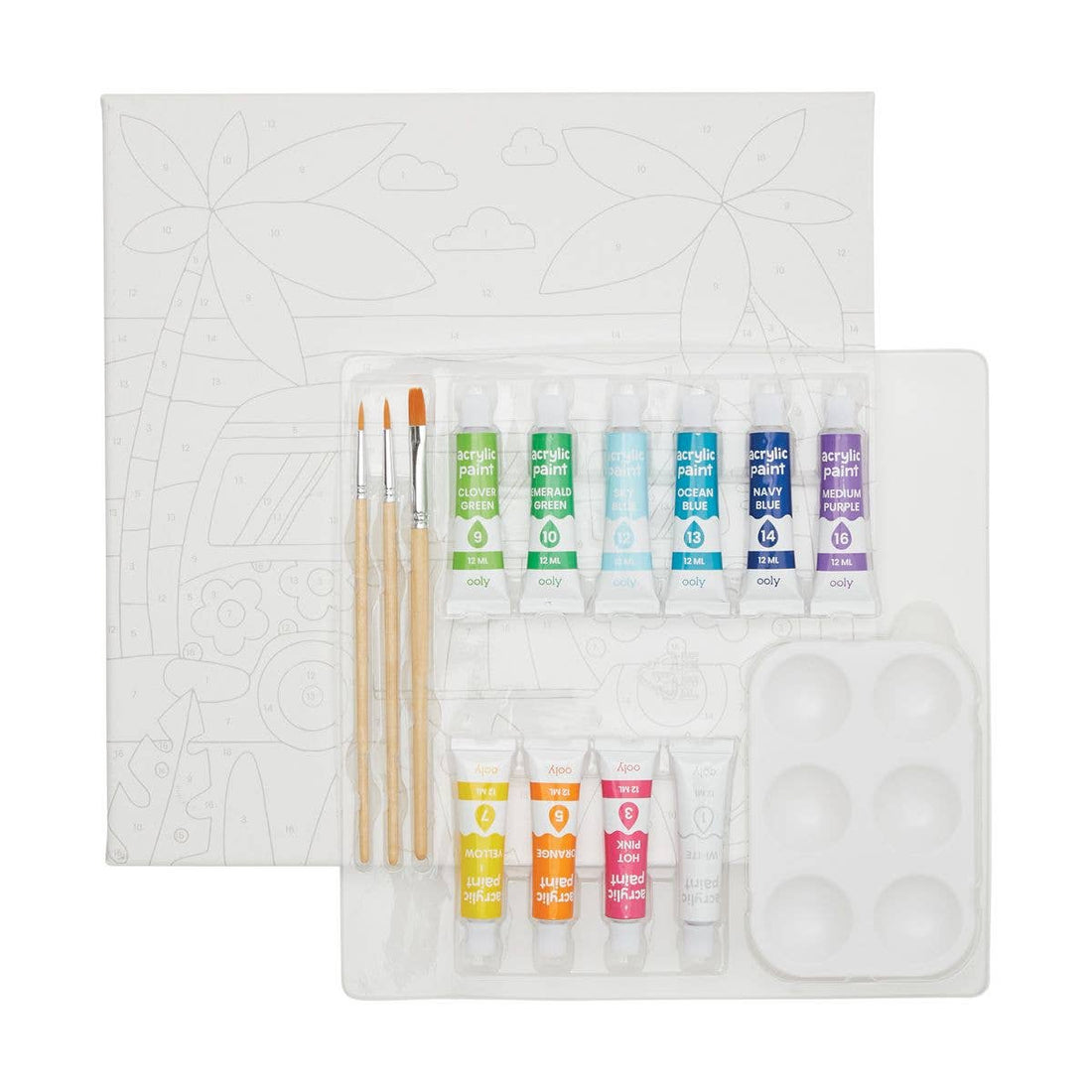 Colorific Canvas Paint By Number Kit: Van Vibes