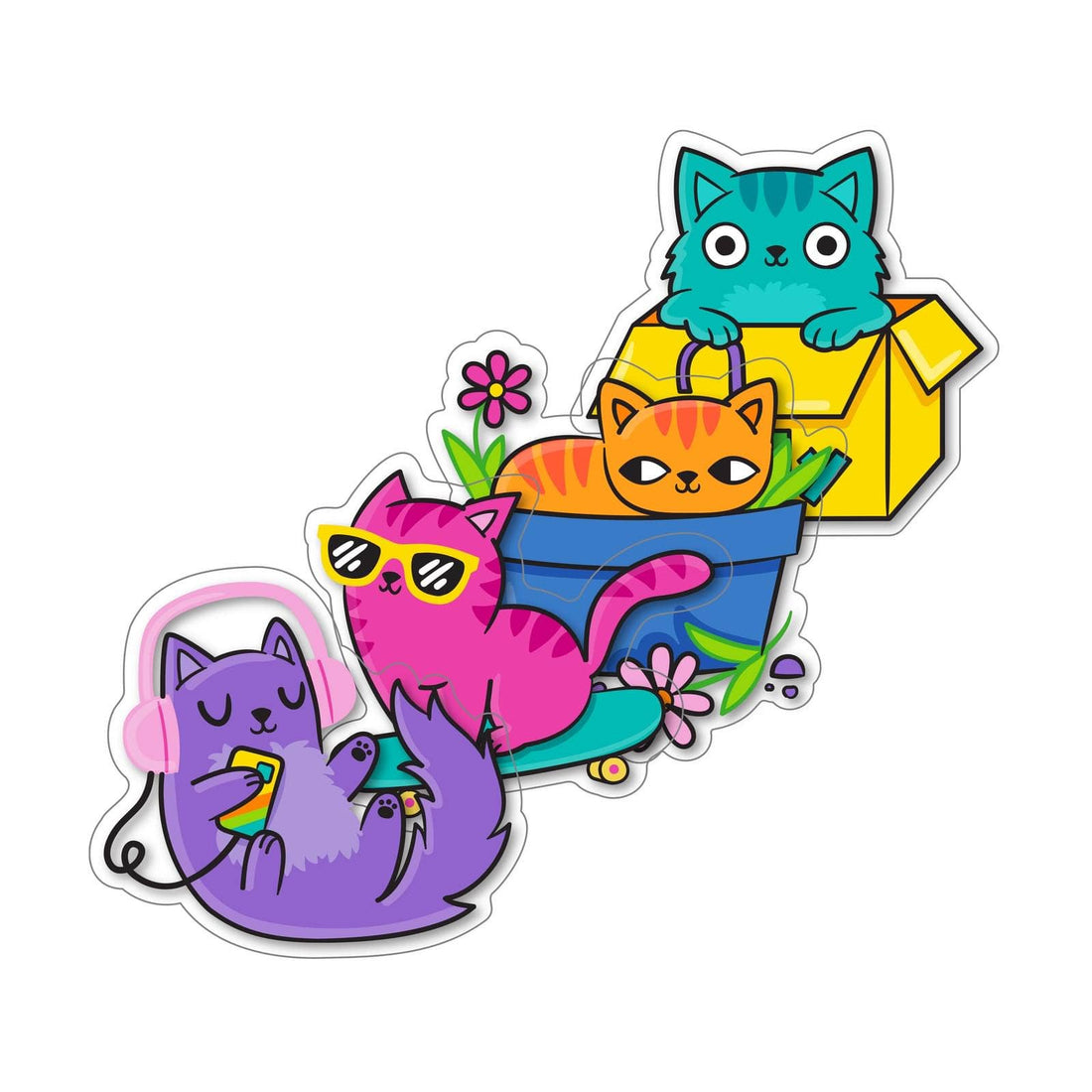 Stickiville Stickers: Silly Kitties