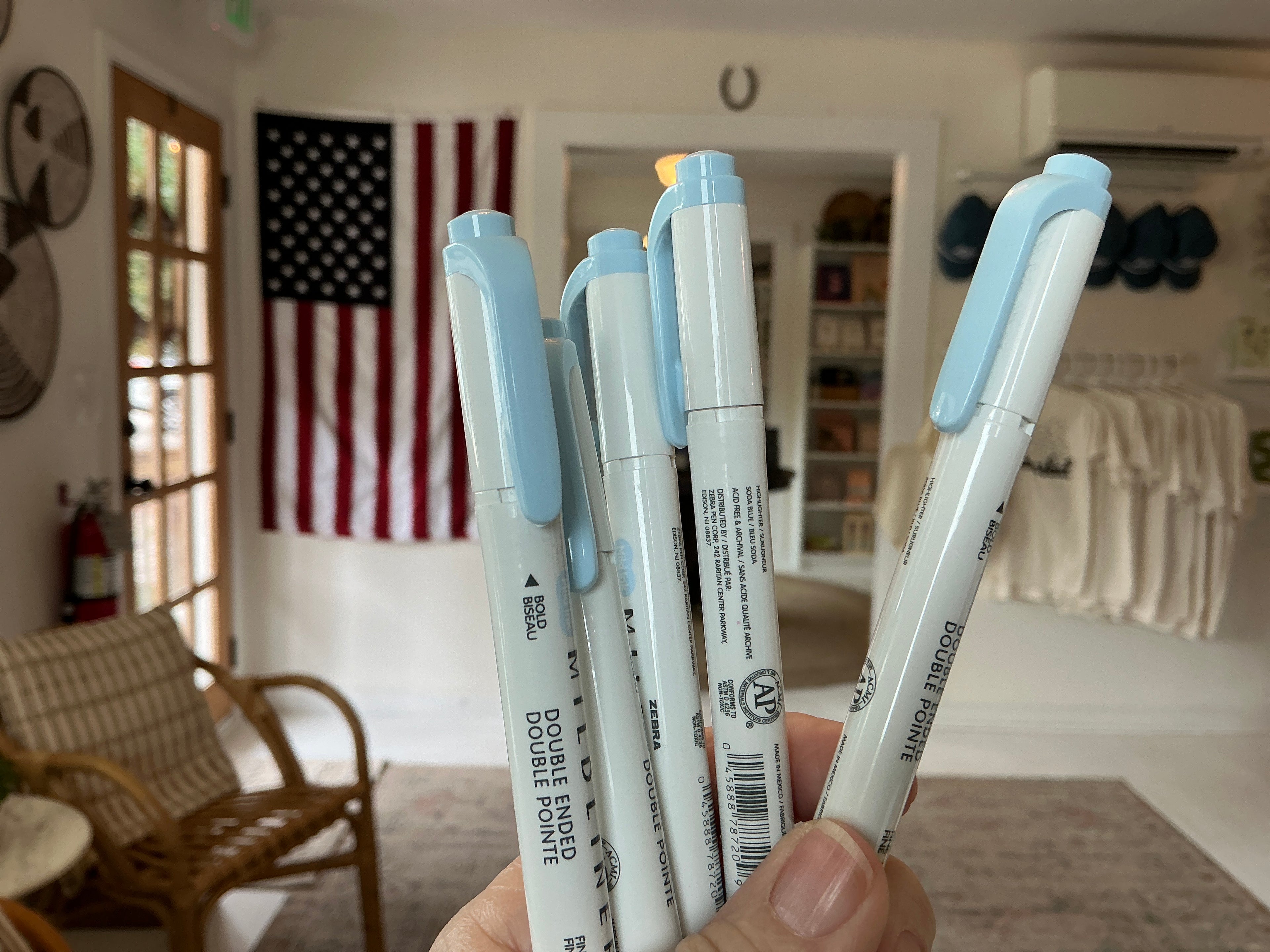Zebra Mildliner Double-Ended Highlighter: Soda Blue