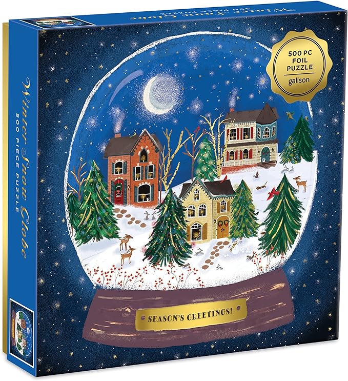 Galison: Winter Snow Globe 500 Piece Foil Puzzle