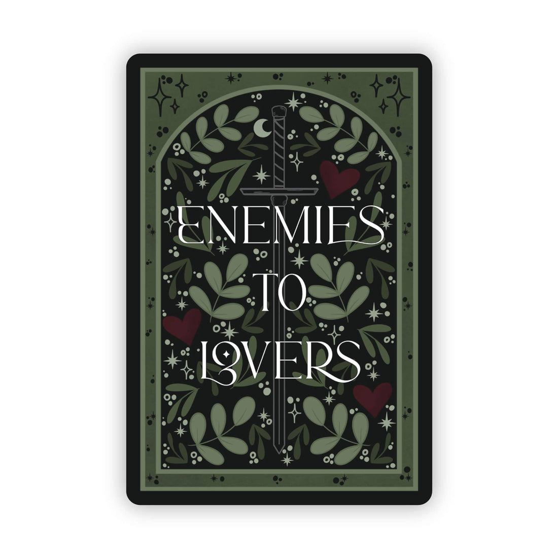 Enemies to Lovers Book Trope Waterproof Sticker