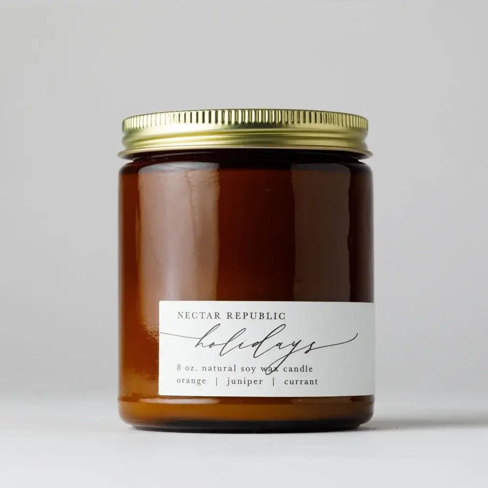 Holidays Jar Soy Candle | christmas winter holiday
