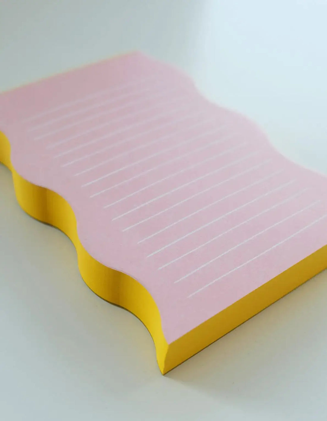 Wavy Shaped Notepad | Pink + Yellow