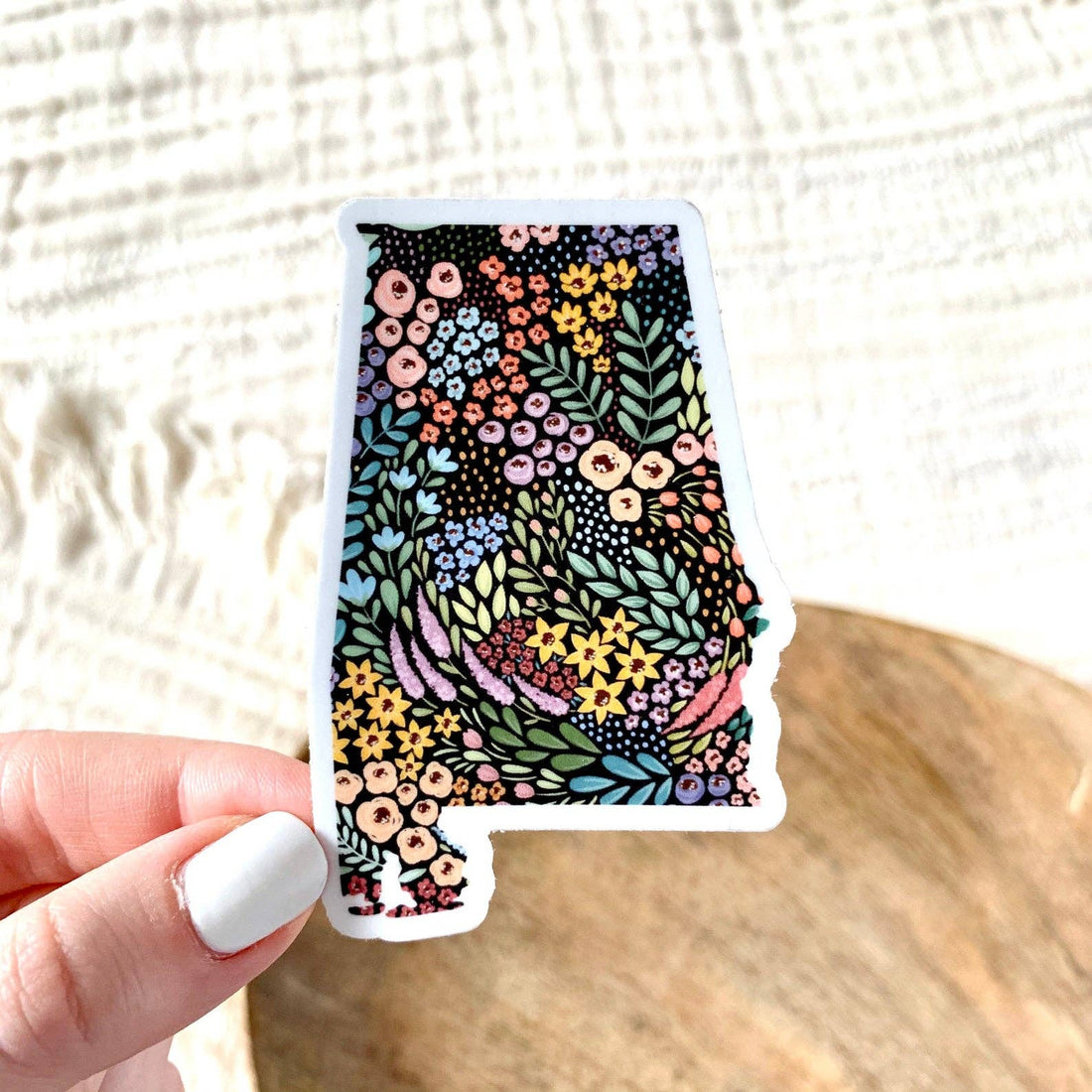 Alabama Floral State Sticker