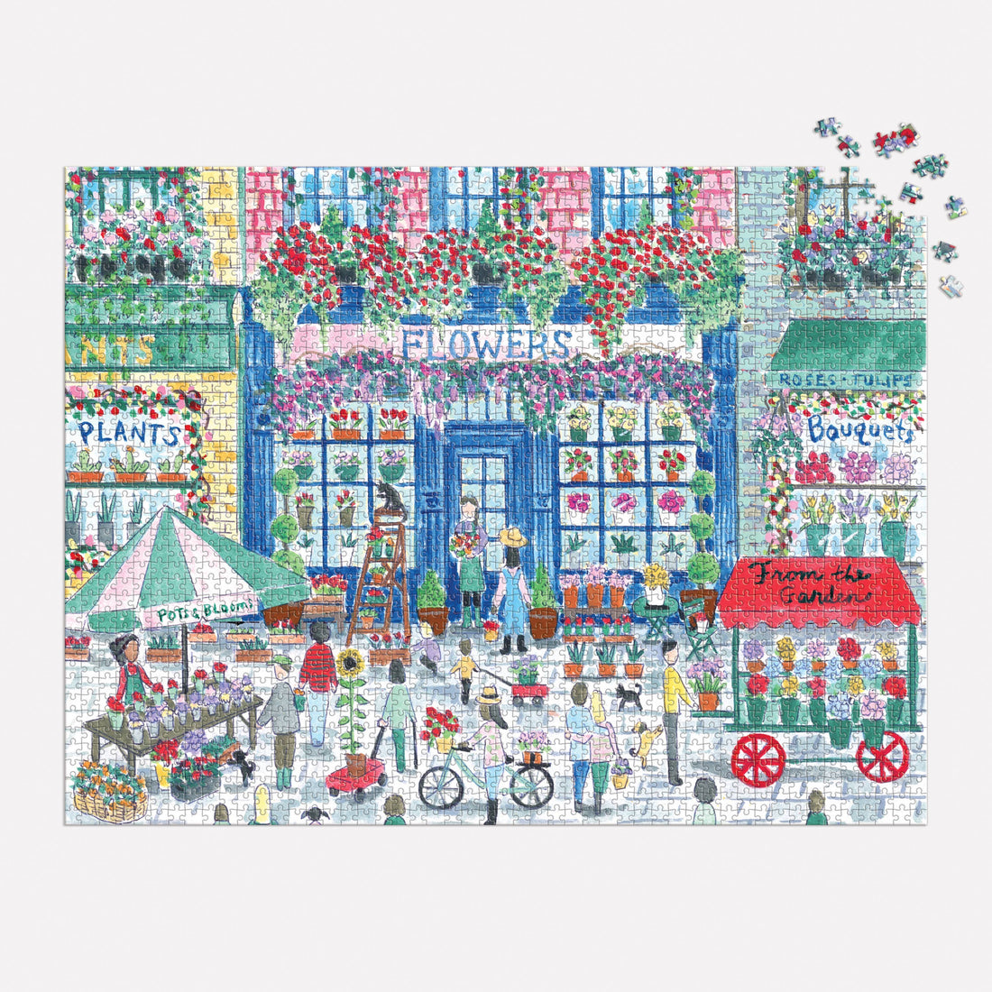 Galison: Michael Storrings Market in Bloom 2000 Piece Puzzle