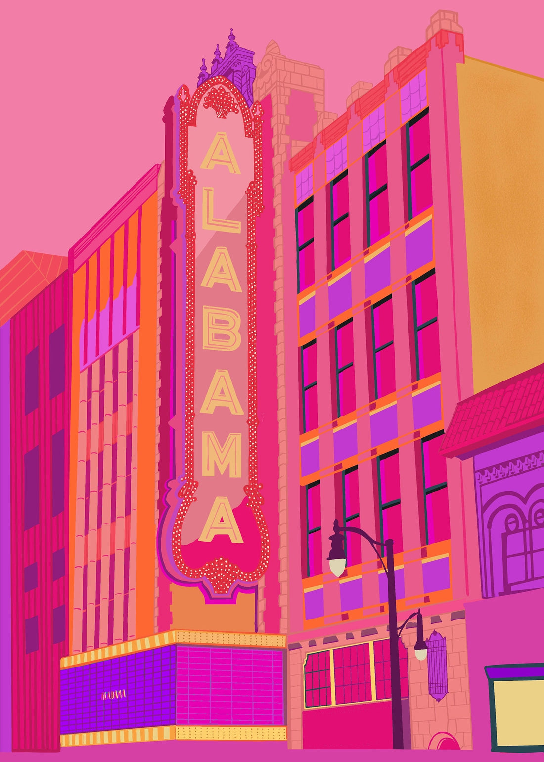 Alabama Theatre Sign Print 8" X 10"