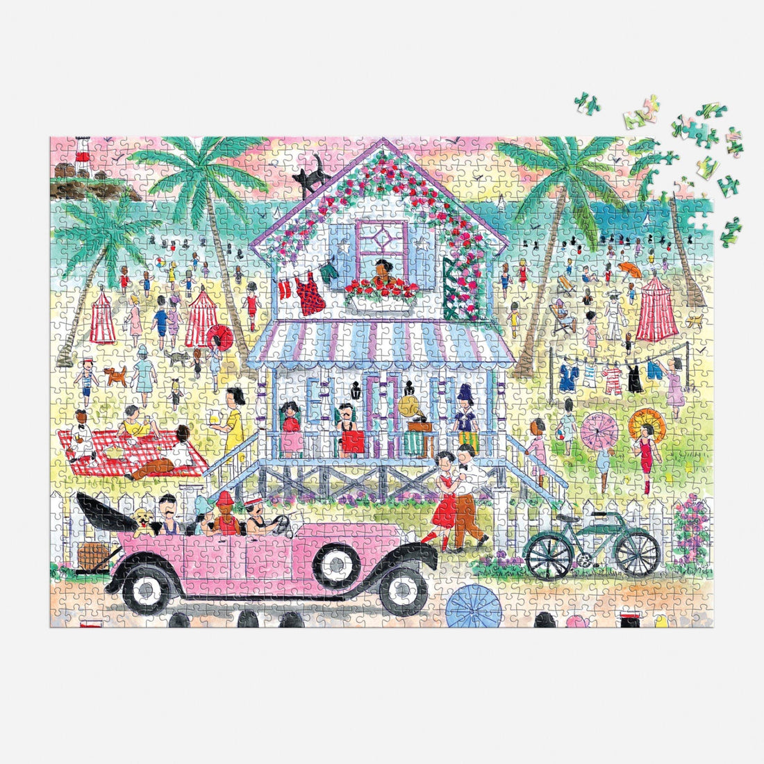 Galison: Michael Storrings Roaring 20s Beach House 1000 Piece Puzzle