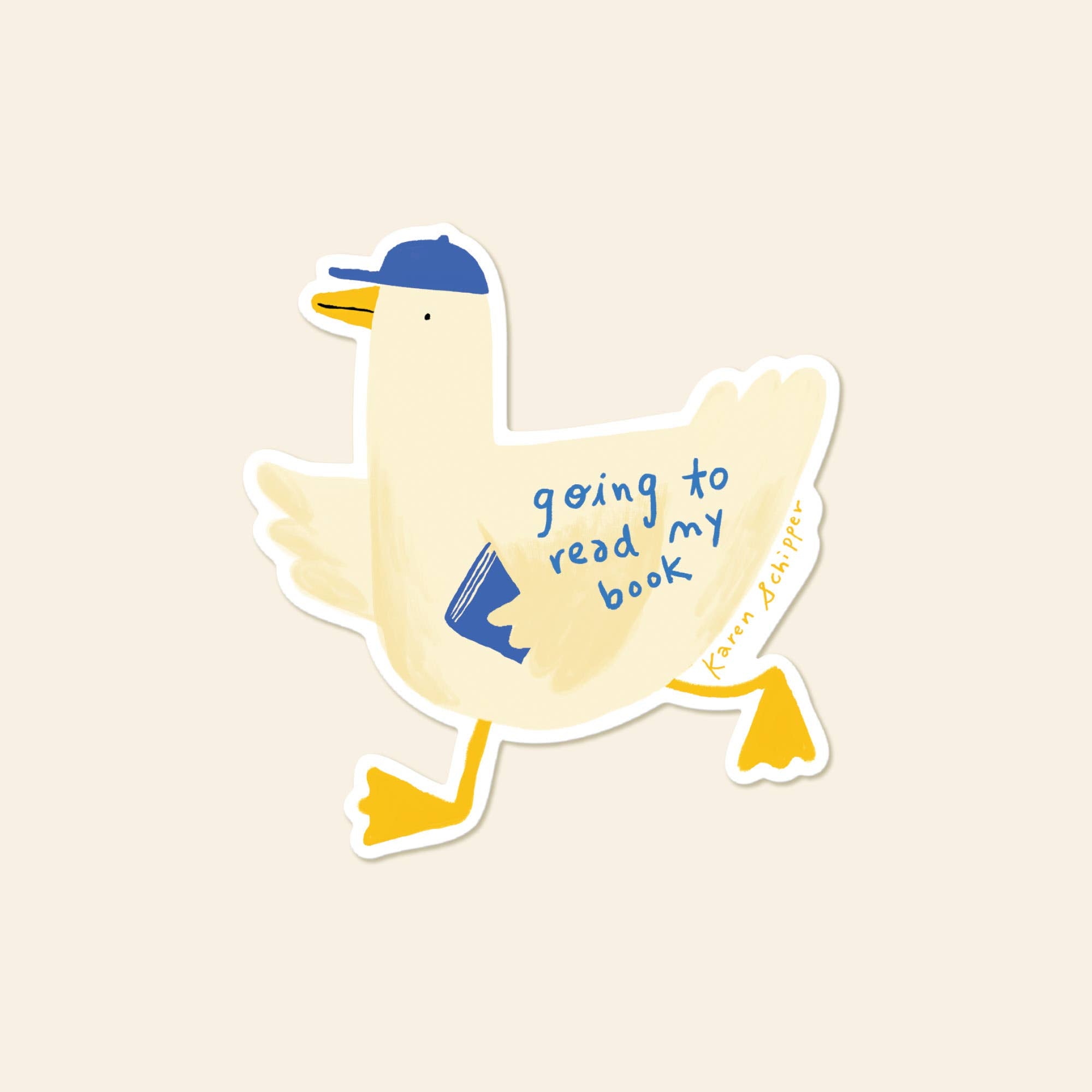 Duck Reader Sticker