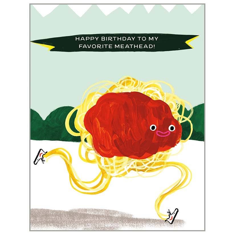 Happy Birthday to My Favorite MeatHead! - Spaghetti Race - Card