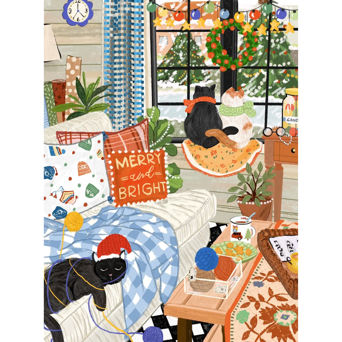 A Cozy Cat Christmas 1000 Piece Puzzle