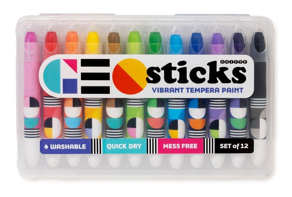 Geo Sticks Vibrant: Tempera Paint Sticks - Brights