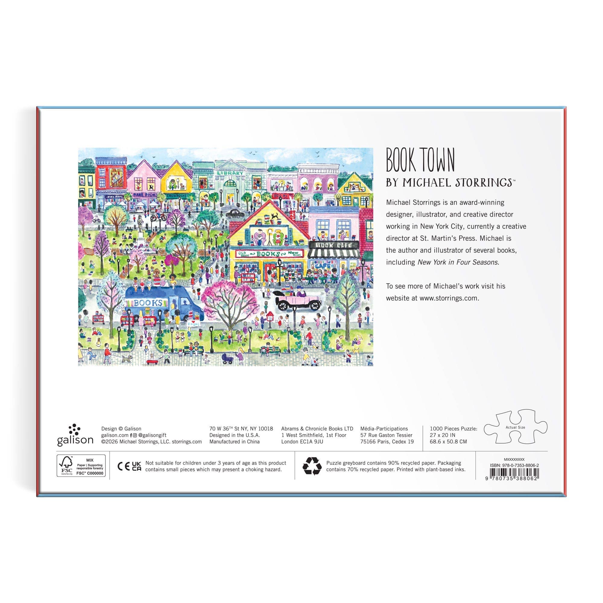 Galison:Michael Storrings Book Town 1000 Piece Puzzle