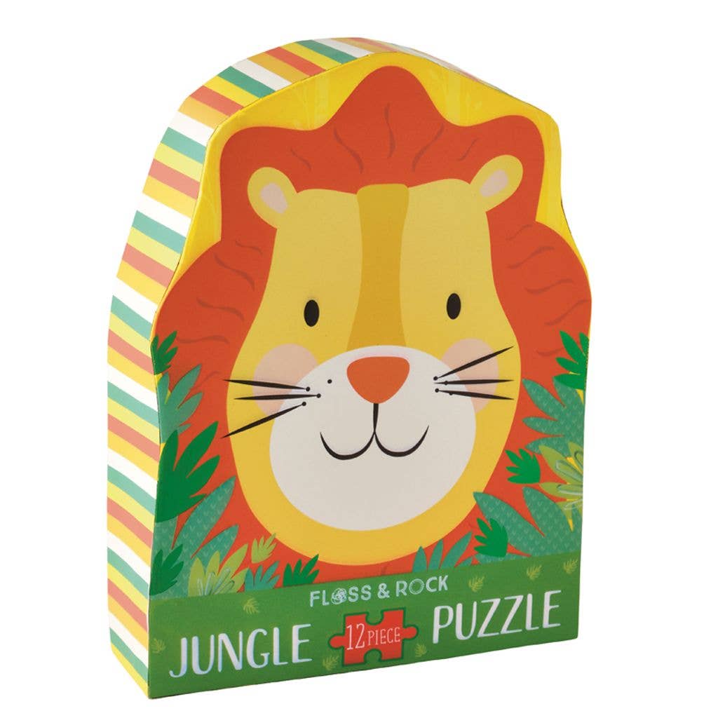 Lion Jungle 12pc Shaped Jigsaw with Shaped Box