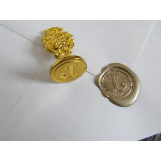 Brass Cerif Initial Wax Seal Stamp - 1 3/4" Tall