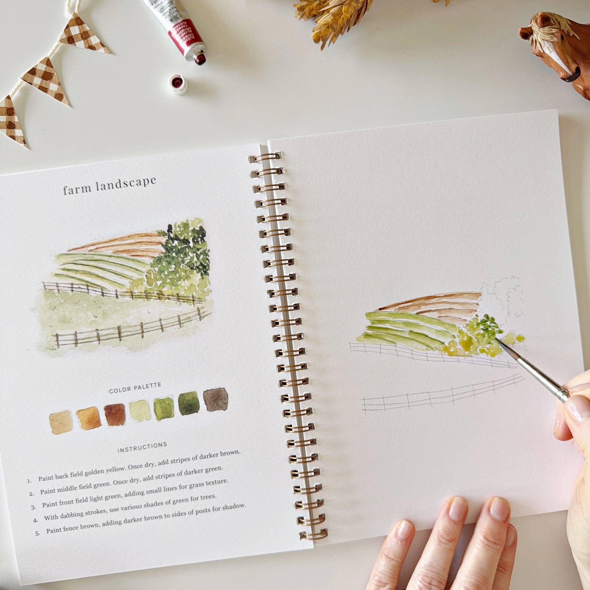 Emily Lex: Farm Watercolor Workbook