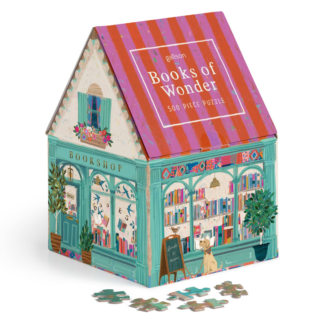 Galison: Books of Wonder Bookshop 500 Piece House Puzzle