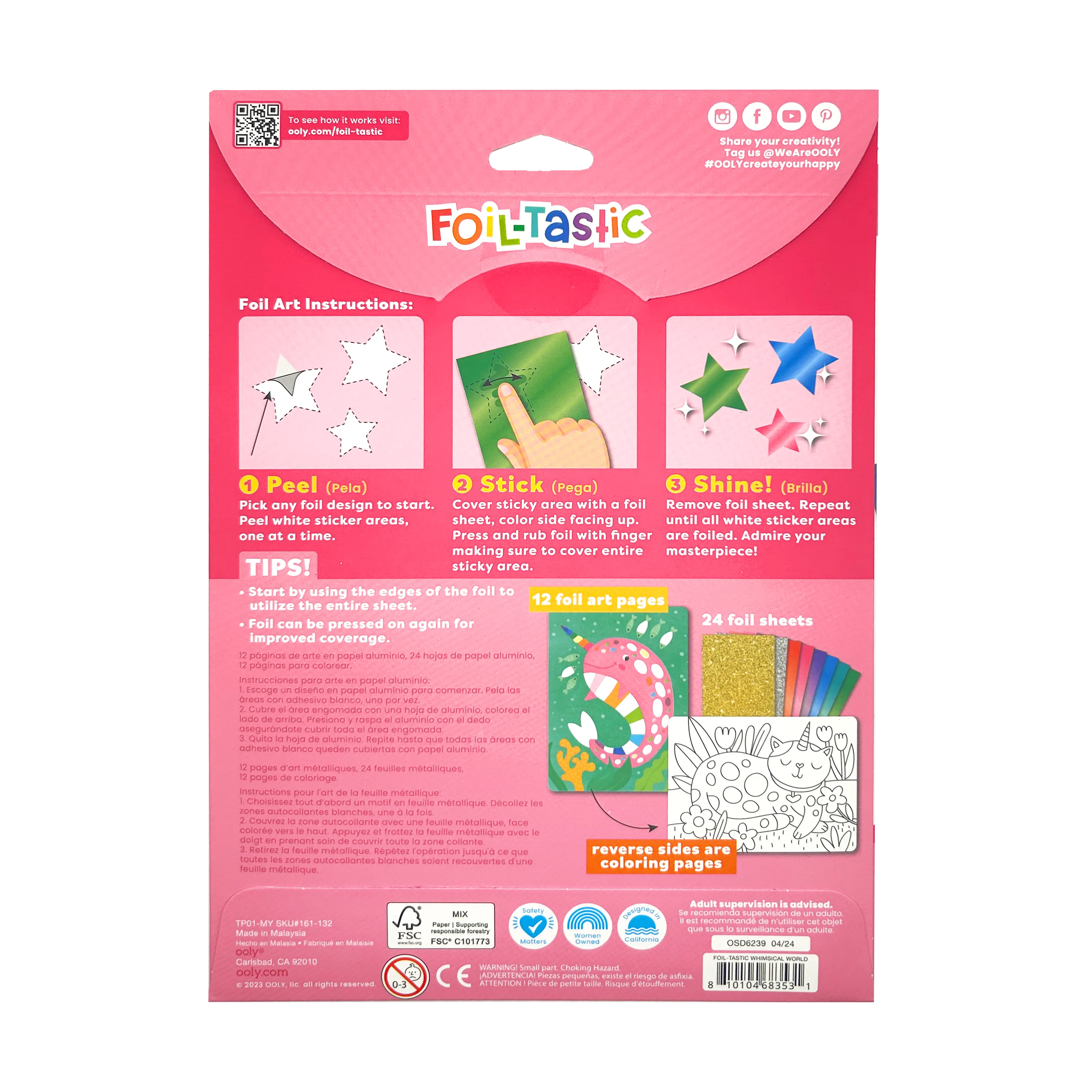 Ooly: Foil-tastic: Foil Art & Coloring Fun