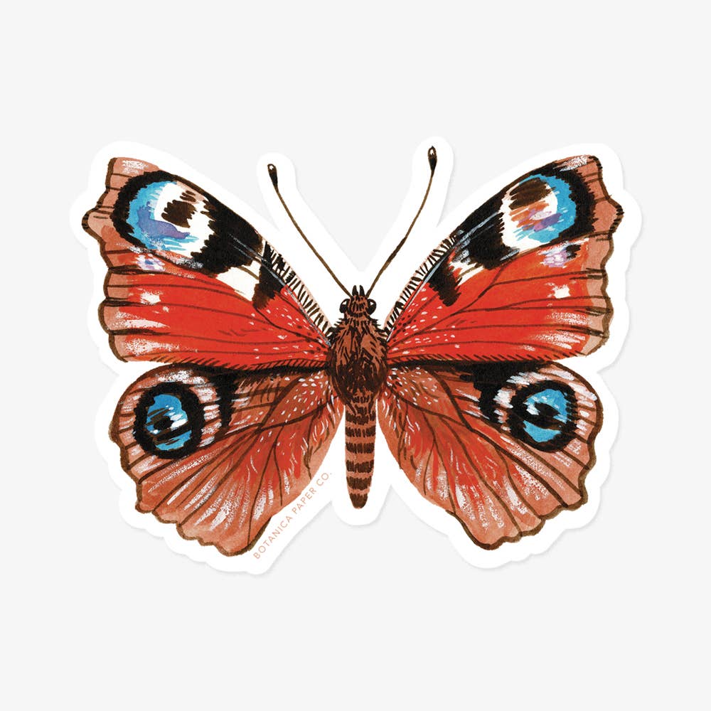 Peacock Butterfly Sticker