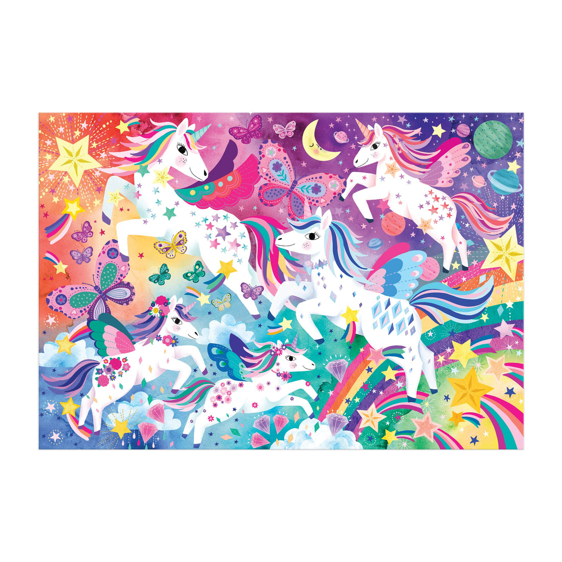 Mudpuppy: Unicorn Magic 100 Piece Puzzle