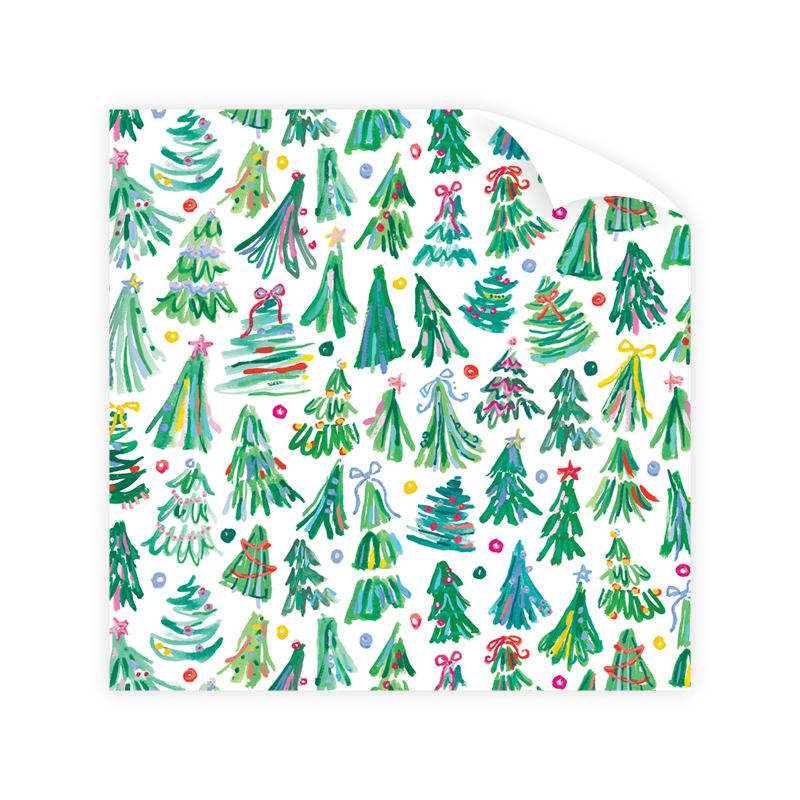 Jolly Trees Wrapping Paper Sheets